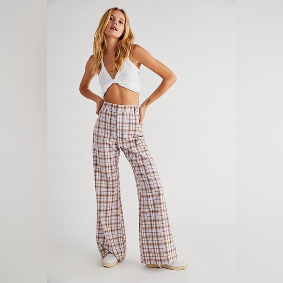 Free People Pants - Free People Plaid Jules Pants